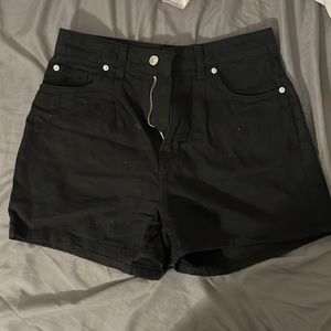 H&M Black Twill Shorts